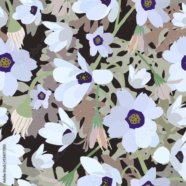 Obraz Floral seamless pattern. Vector design for paper and other use