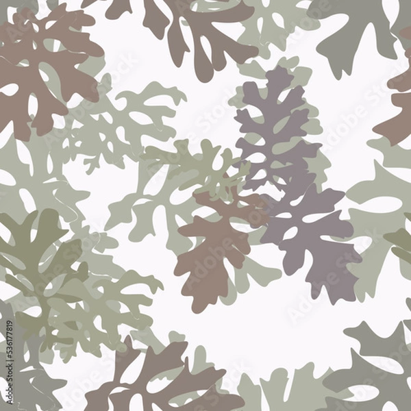 Obraz Abstract seamless pattern with leaves. Trendy hand drawn textures.