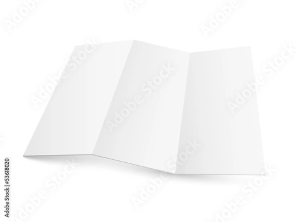 Obraz Blank white zigzag folded paper.