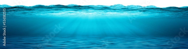 Obraz Ocean underwater with water surface.
