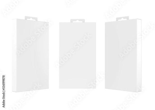 Fototapeta white package box for mockup