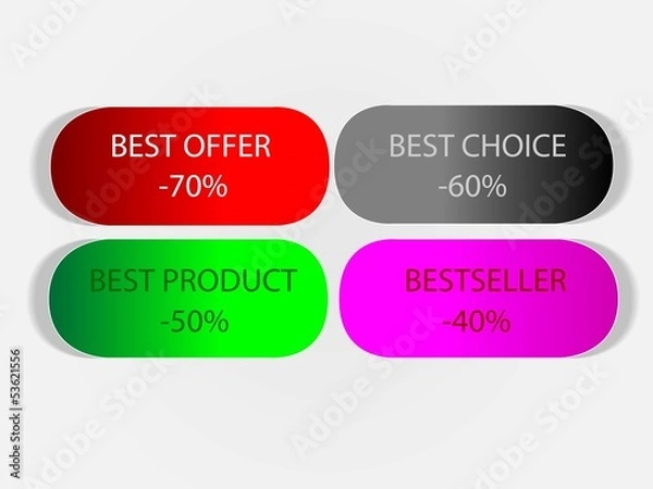 Obraz Vector Discount Stickers Vector