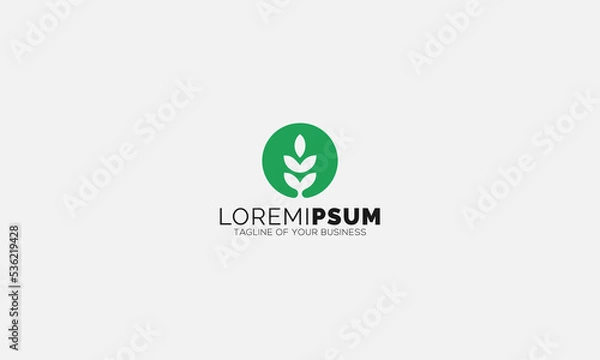 Obraz Abstract round tree logo icon. Universal creative floral symbol. Vector tree icon sign