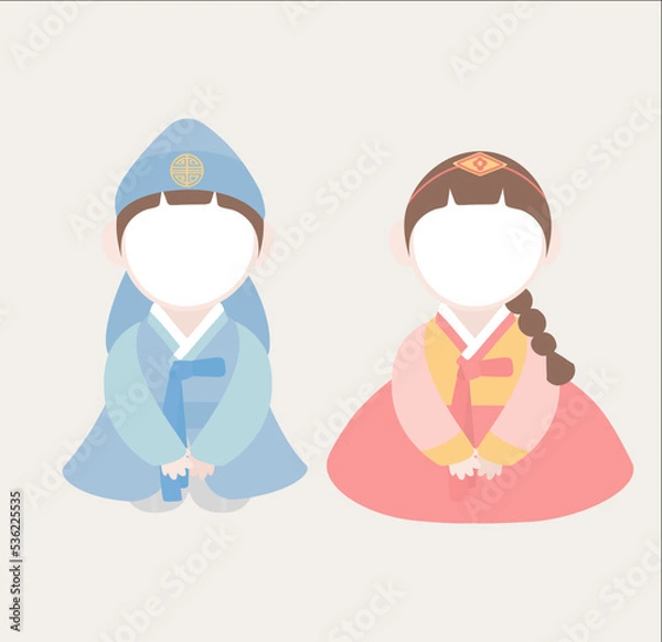 Obraz 한국 명절 일러스트 이미지