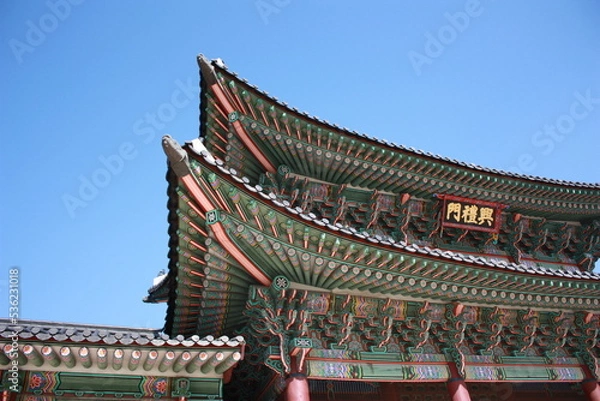 Obraz korea temple roof
