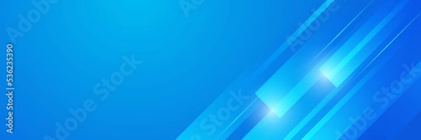 Fototapeta Modern abstract gradient blue banner background. Vector abstract graphic design banner pattern presentation background web template.