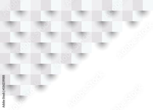 Fototapeta ิblack and White abstract texture. ector background paper art style can be used in cover design, book, poster or advertising. Abstract modern square background. geometric texture.