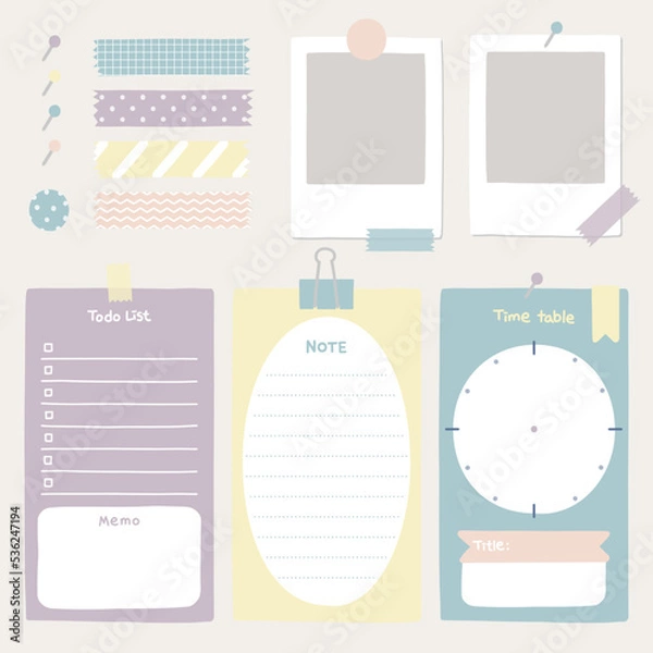 Obraz 메모지 일러스트 이미지 모음