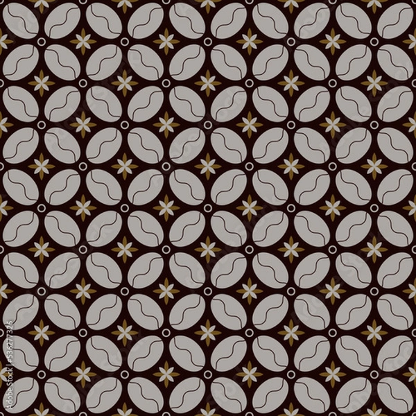 Fototapeta Batik Kawung. Indonesian Pattern. Seamless Vector. For print and graphic use.