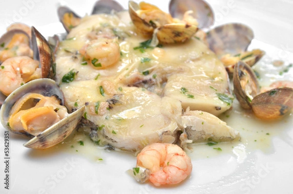 Obraz Merluza en salsa verde