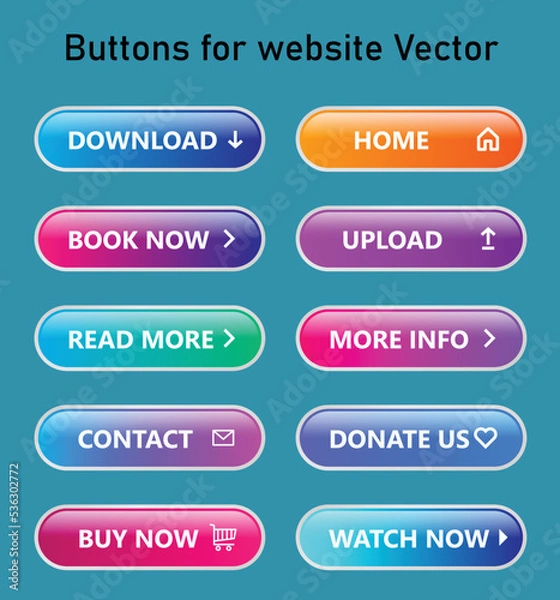 Obraz cta web button collection