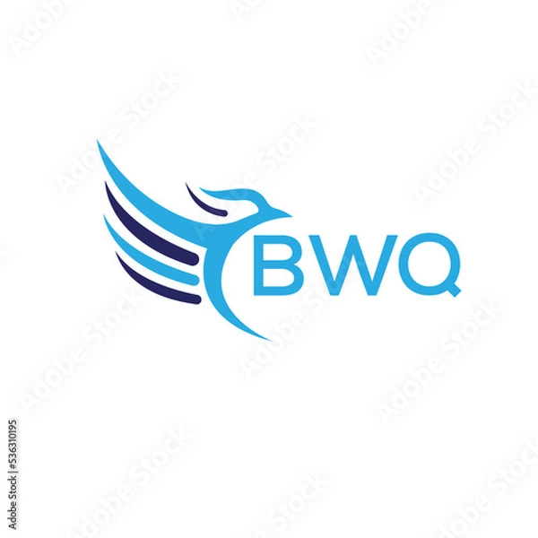 Fototapeta BWQ technology letter logo on white background.BWQ letter logo icon design for business and company. BWQ letter initial vector logo design.
