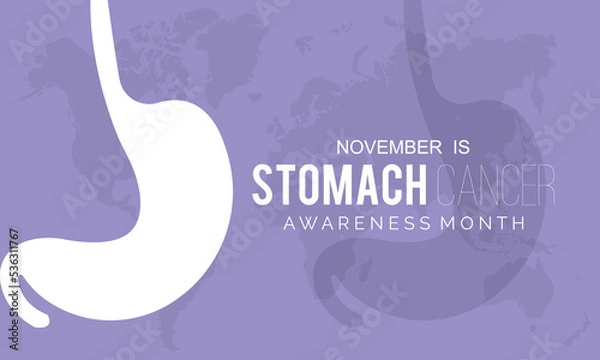 Fototapeta Vector illustration on the theme of Stomach Cancer Awareness Month observed each year during November banner, Holiday, poster, card and background design.