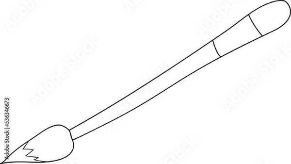 Fototapeta WaterColor Brush Illustration Line Drawing