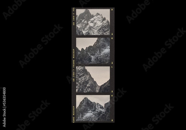 Fototapeta Szablon makiety ramy folii fotograficznej