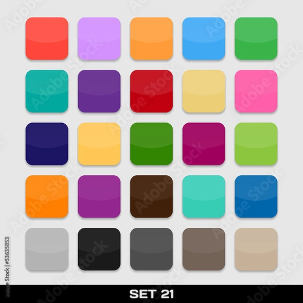 Fototapeta Set Of Colorful App Icon Templates, Frames, Backgrounds. Set 21.