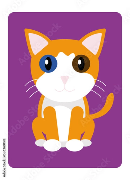 Fototapeta Orange cat vector