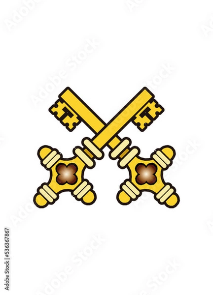 Fototapeta Papal keys vector
