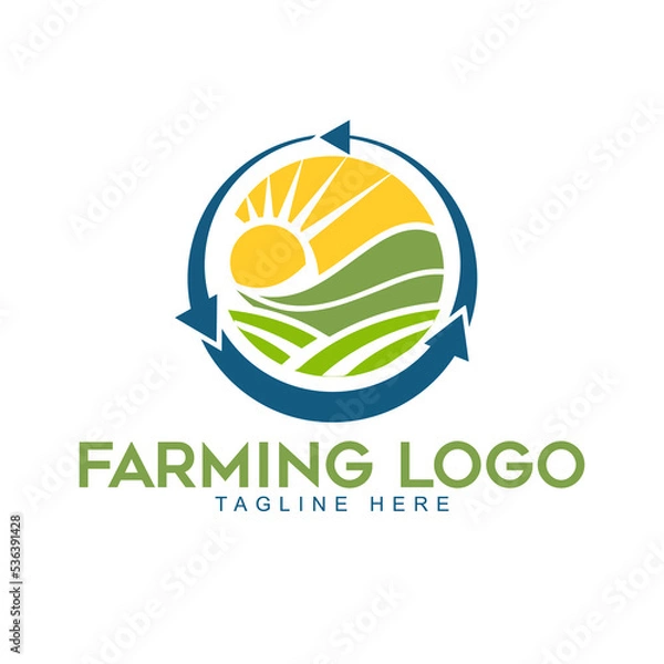 Fototapeta Farming Logo Design Vector