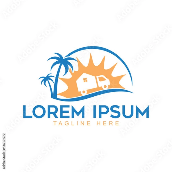 Fototapeta Home Moving Logo Vector Template 