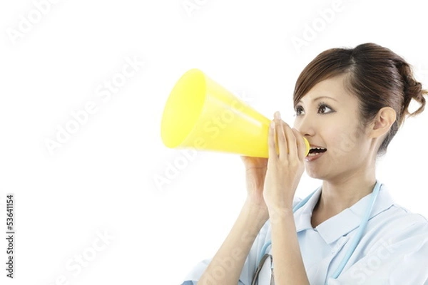 Fototapeta 看護師,白バック