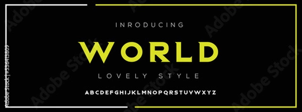 Fototapeta WORLD  Elegant alphabet letters font and number. Classic Lettering Minimal Fashion Designs. Typography modern serif fonts decorative vintage design concept. vector illustration