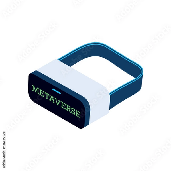 Obraz Metaverse icon, virtual reality technology icon, vr icon. Vector illustration