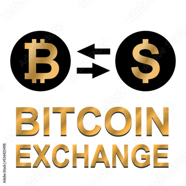 Obraz Bitcoin and dollar currency exchange. Exchange bitcoin with dollar. Cryptocurrency exchange concept future of cash. People buy and sell cryptocurrency or bitcoin with US dollar. Coin of currency