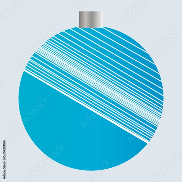 Obraz Merry Christmas universal template. Greeting Card and invitation decorated with  christmas ball. Vector illustration. 