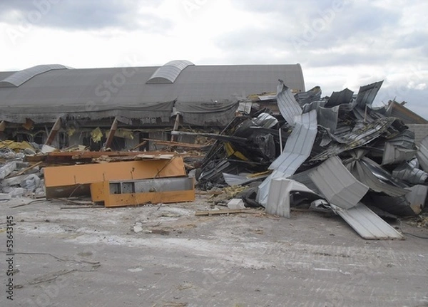 Fototapeta démolition bâtiment
