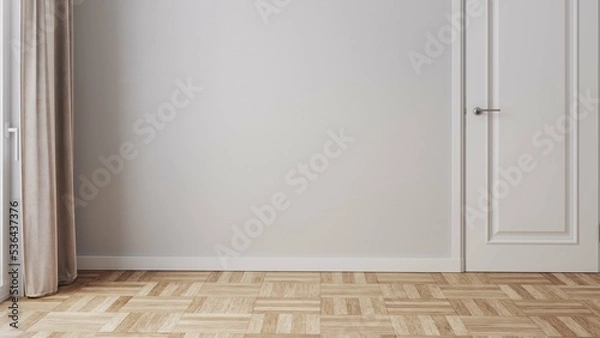 Fototapeta Puste wnętrze salonu do zaaranżowania. Projekt Salonu 3D