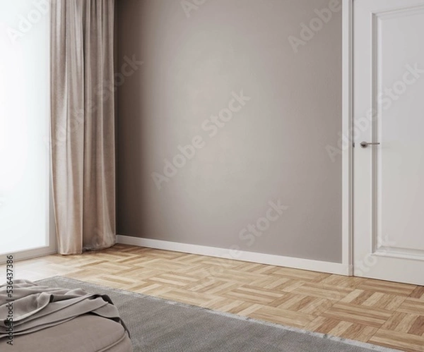 Fototapeta Puste wnętrze salonu do zaaranżowania. Projekt Salonu 3D