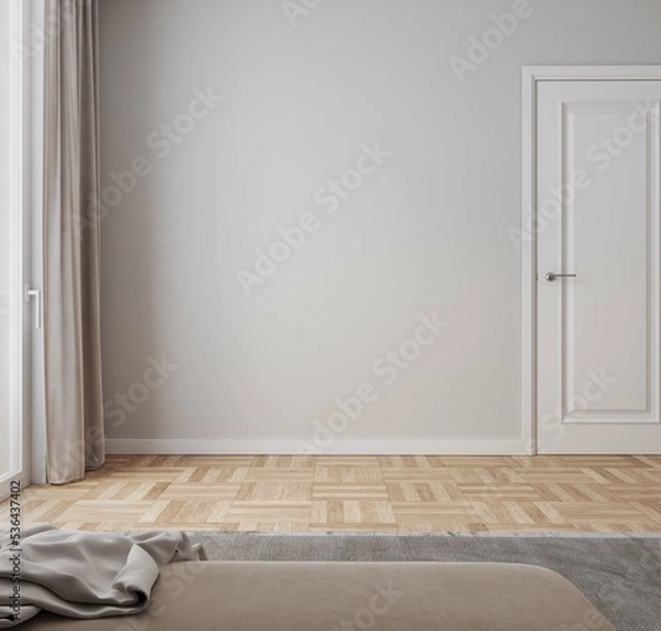 Fototapeta Puste wnętrze salonu do zaaranżowania