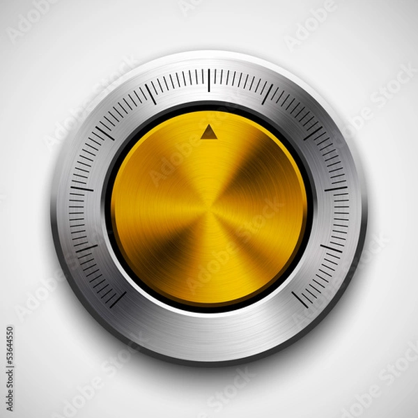 Obraz Technology Volume Button with Metal Texture