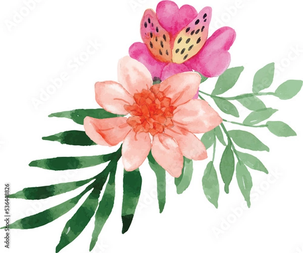 Obraz Simple Flower Watercolor