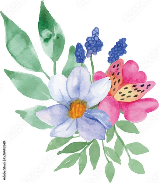 Obraz Simple Flower Watercolor