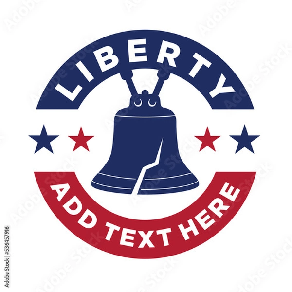Obraz liberty bell logo vector