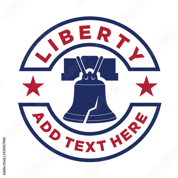 Obraz liberty bell logo vector