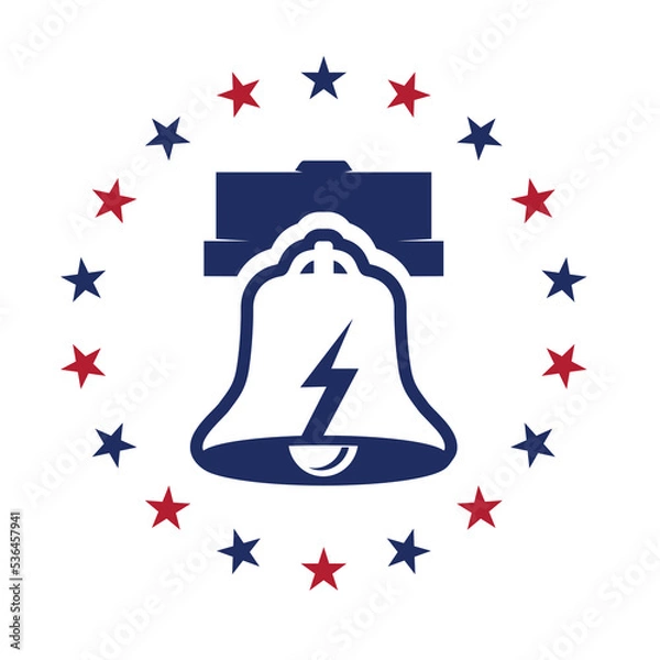 Obraz liberty bell logo vector