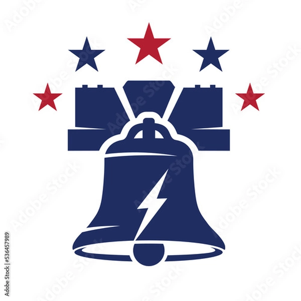 Obraz liberty bell logo vector