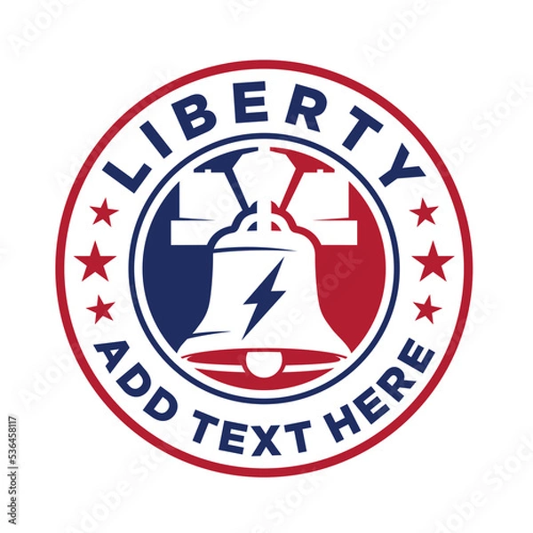 Obraz liberty bell logo vector