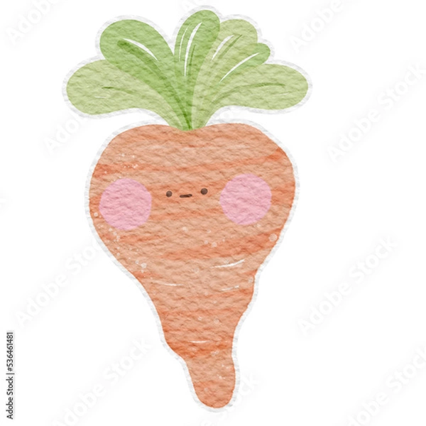 Obraz cute vegetable carrot emotion.