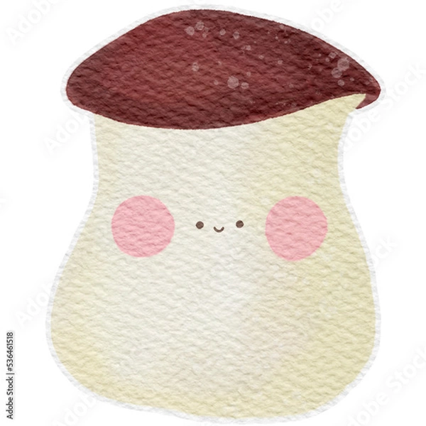 Obraz cute vegetable oringi mushroom emotion.