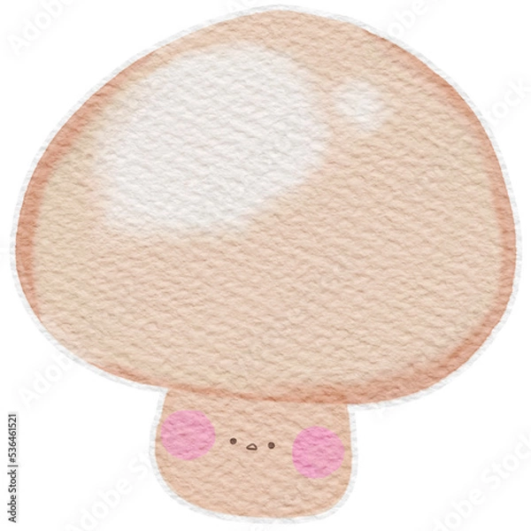 Obraz cute vegetable champignon mushroom emotion.