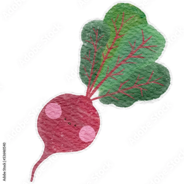 Obraz cute vegetable beetroot emotion.