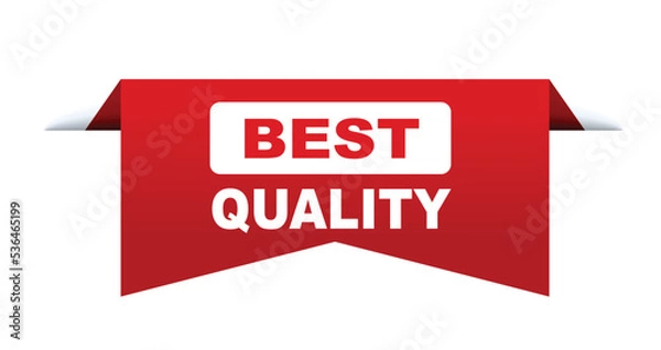 Fototapeta Best Quality vector illustration. Red vector banner Best Quality