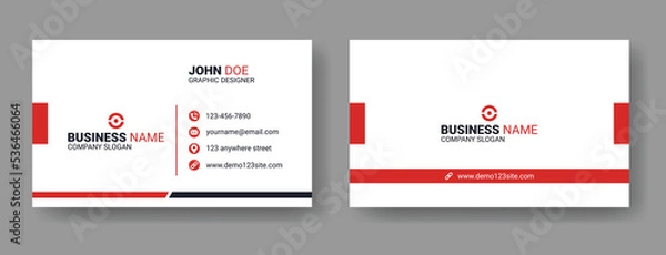 Fototapeta An elegant and simple business card design template. A clean and professional business card design template, visiting card