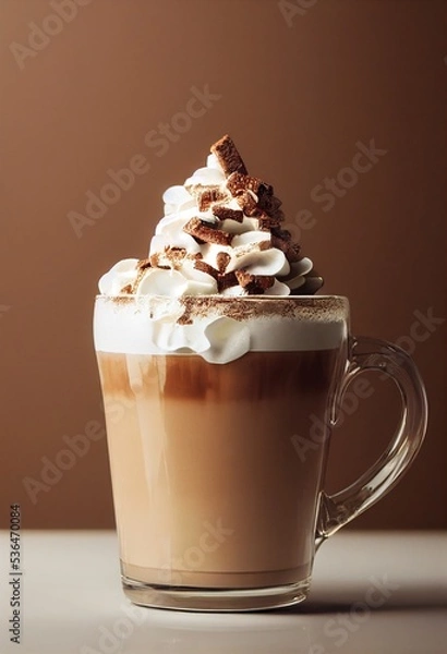Obraz hot chocolate thanksgiving food photography photo with christmas lights and cookies and snowflakes.