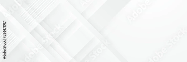 Fototapeta elegant abstract white banner background with shiny lines