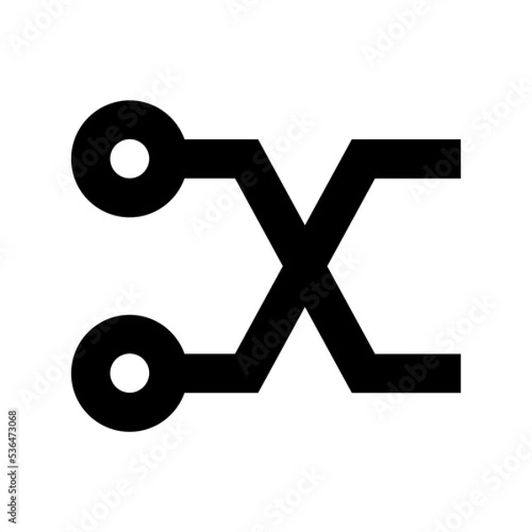 Fototapeta Circuit Flat Vector Icon